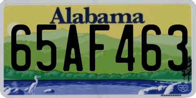 AL license plate 65AF463