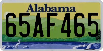 AL license plate 65AF465