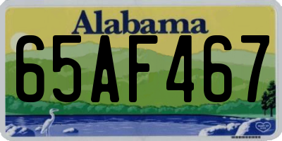 AL license plate 65AF467