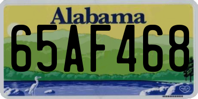 AL license plate 65AF468