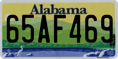 AL license plate 65AF469