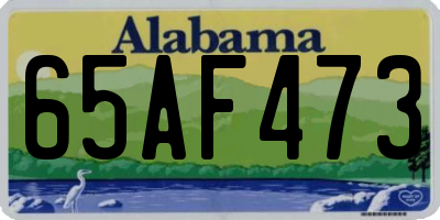 AL license plate 65AF473