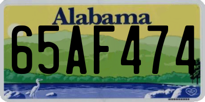 AL license plate 65AF474