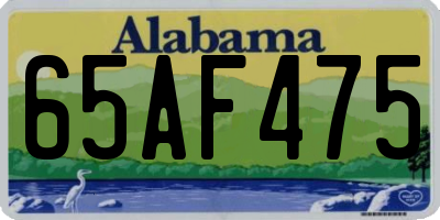 AL license plate 65AF475