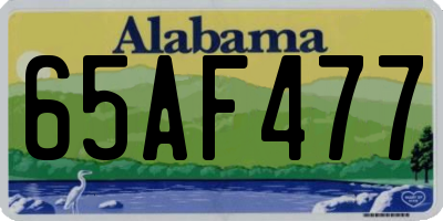 AL license plate 65AF477