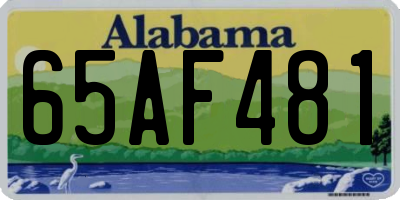 AL license plate 65AF481