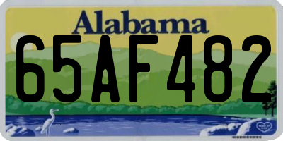 AL license plate 65AF482