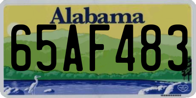 AL license plate 65AF483