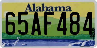 AL license plate 65AF484