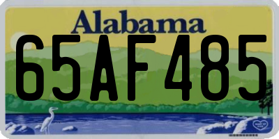 AL license plate 65AF485