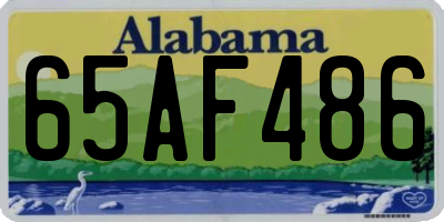 AL license plate 65AF486