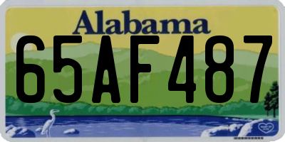 AL license plate 65AF487