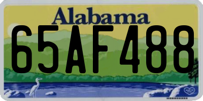 AL license plate 65AF488