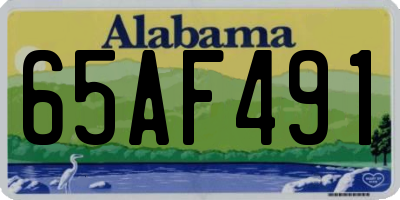 AL license plate 65AF491