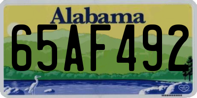 AL license plate 65AF492
