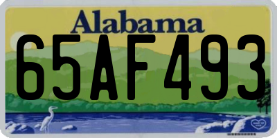 AL license plate 65AF493