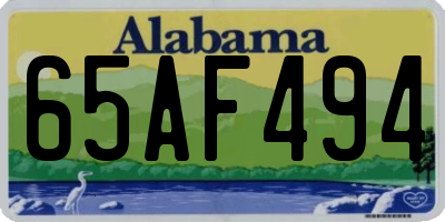 AL license plate 65AF494