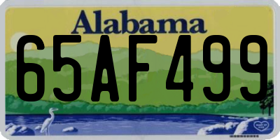 AL license plate 65AF499
