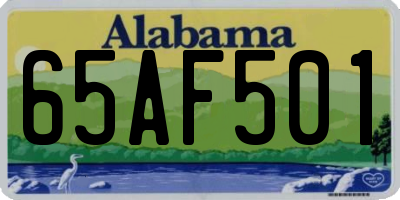 AL license plate 65AF501