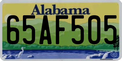 AL license plate 65AF505