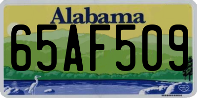 AL license plate 65AF509