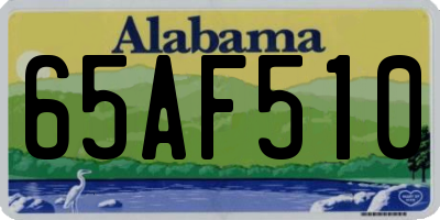 AL license plate 65AF510