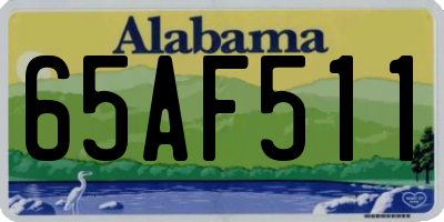 AL license plate 65AF511