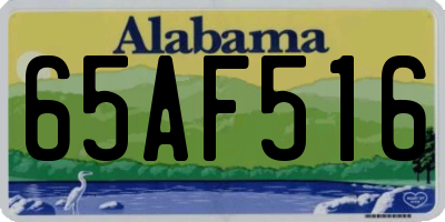 AL license plate 65AF516