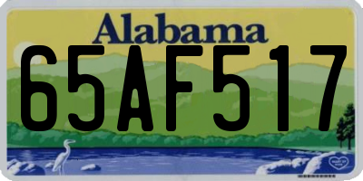 AL license plate 65AF517