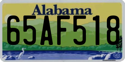 AL license plate 65AF518