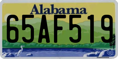 AL license plate 65AF519