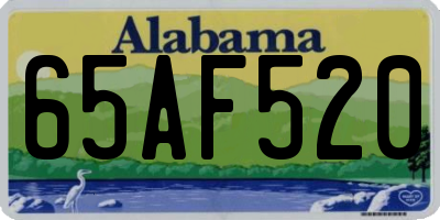 AL license plate 65AF520