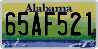 AL license plate 65AF521