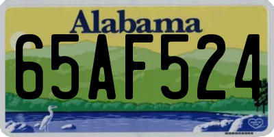 AL license plate 65AF524