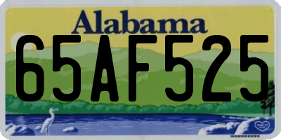 AL license plate 65AF525