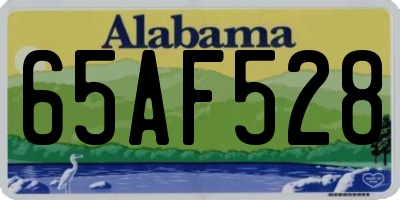 AL license plate 65AF528