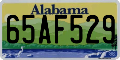 AL license plate 65AF529