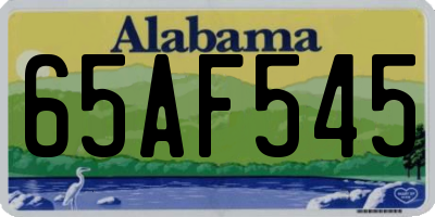 AL license plate 65AF545