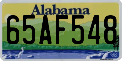 AL license plate 65AF548