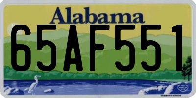 AL license plate 65AF551