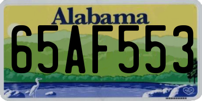AL license plate 65AF553