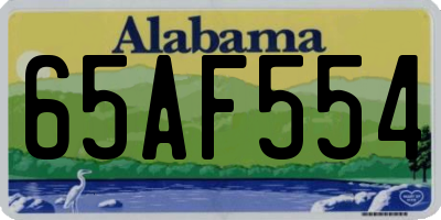 AL license plate 65AF554