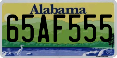 AL license plate 65AF555