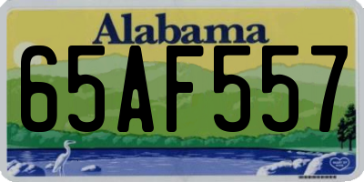 AL license plate 65AF557