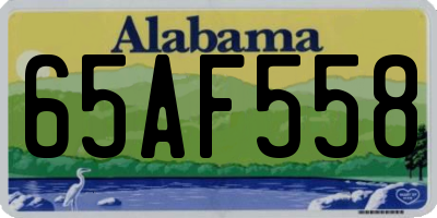 AL license plate 65AF558