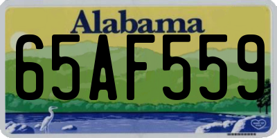 AL license plate 65AF559