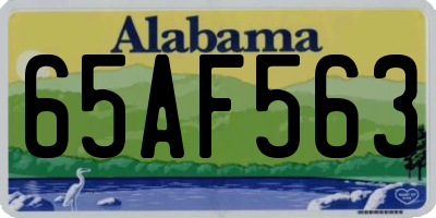 AL license plate 65AF563