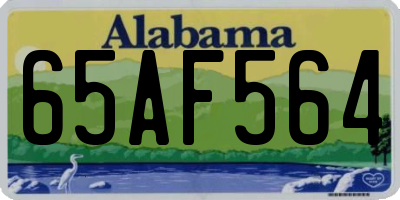 AL license plate 65AF564