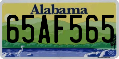AL license plate 65AF565