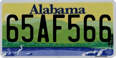AL license plate 65AF566
